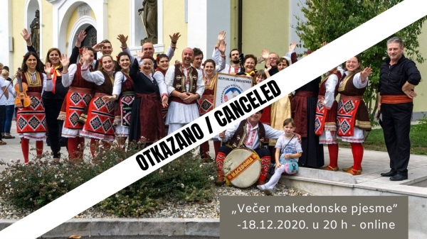 Večer makedonske pjesme 2020. - OTKAZANO